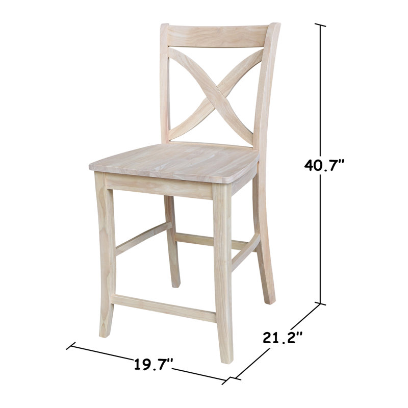 Ludivine Stool, Unfinished, Counter Stool (24" Seat Height)