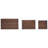 vidaXL Nesting Table Brown, White Solid Mahogany Wood Small, Medium, Large
