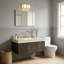 Meuble-lavabo flottant avec espace de rangement multifonctionnel et 3 trous de robinet pré-percés-221800799