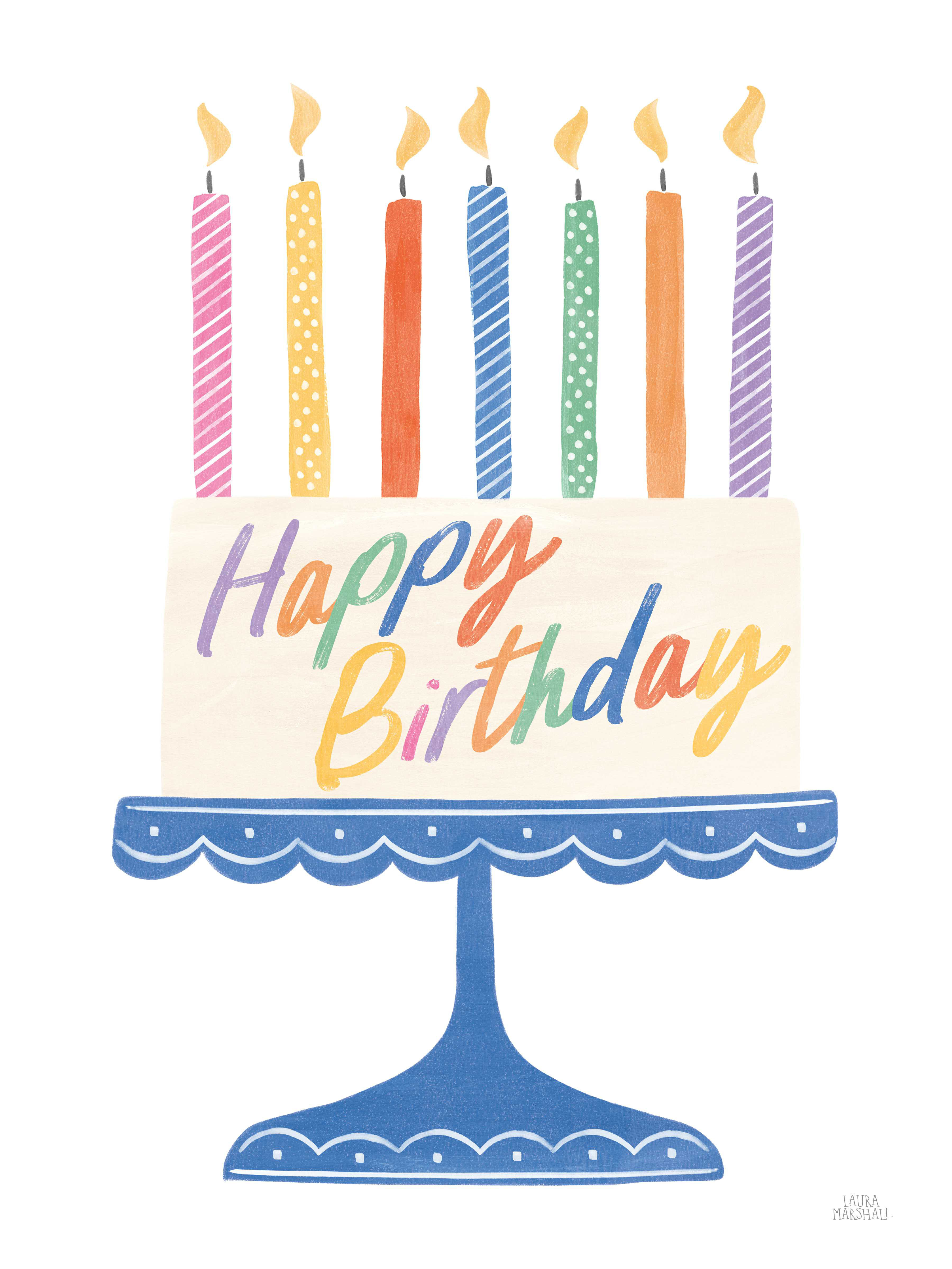 The Party Aisle™ Chayson Birthday Wishes VI On Canvas by Laura Marshall