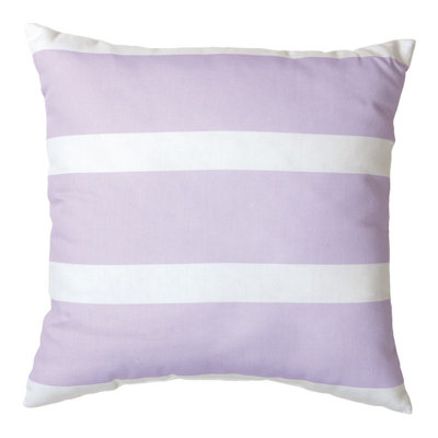 Manual Woodworkers and Weavers Stripe Climaweave Pillow 18 x 18 Inch Indoor Outdoor Purple Striped Cushion