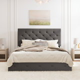 Upholstered Platform Storage Bed