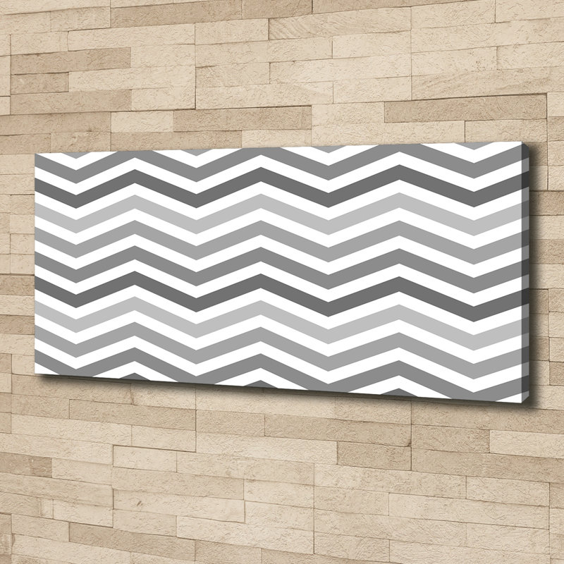 Gray Zigzags - Wrapped Canvas Print