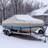 Heavy Duty 600D V-Hull Boat Cover for 20-22 Ft Fishing Boats, Trailerable Waterproof Oxford Fabric with 13 Adjustable Straps, Reinforced Seams & Storage Bag
