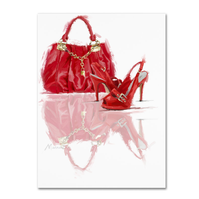 Armand 'Red Handbag' Print on Canvas, 19" H x 14" W x 2" D