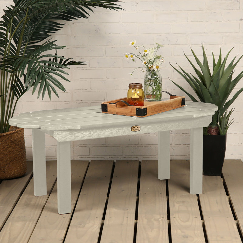 Kimber Outdoor Coffee Table , 45'' in. W 19'' in. D, Whitewash