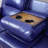 79" Premium Vegan Leather Reclining Living Room Sofa With Drop Down Table And Cup Holders-779704505