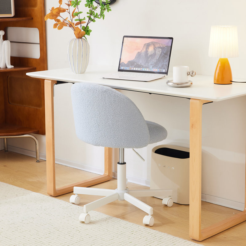 Faux Fur Task Chair, Light Blue 