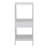 Scandinavian White Bookshelf with Iron Accents-132804580