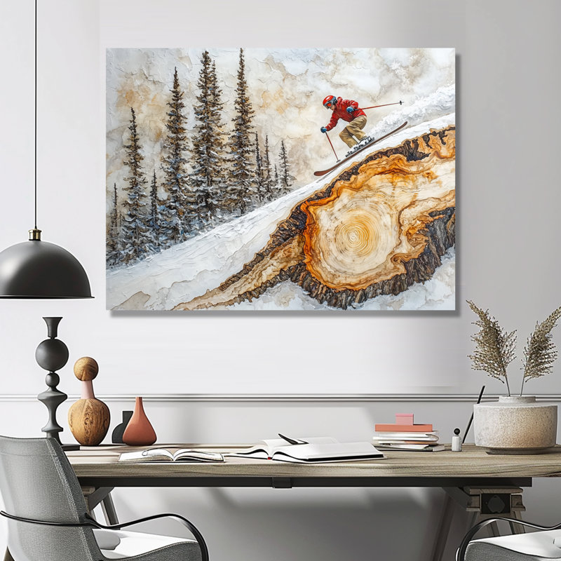 «Summit Gliders», impression d'art en métal moderne, art mural en métal, H 34 po x l 44 po