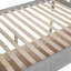 Lit superposé simple au-dessus d'un lit double gris avec 3 tiroirs et escalier. Structure solide en bois massif. Rangement supplémentaire. Garde-corps pour. 118,3 x 96,8 x 61,2. Assemblage requis des tiroirs. Construire. Tablettes de rangement. Barrières de sécurité.-129631011