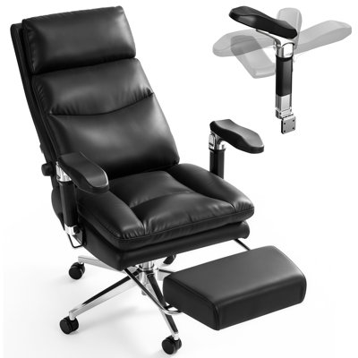 Fauteuil de direction ergonomique, chaise de bureau à haut dossier avec accoudoirs réglables 6D et soutien lombaire
