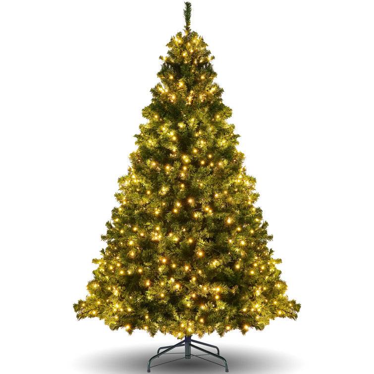 70.87" Green Spruce Christmas Tree with 300 LED Lights