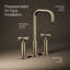Robinet de lavabo de salle de bain espacé Purist® avec poignées en croix et bec en col de cygne haut-6916134