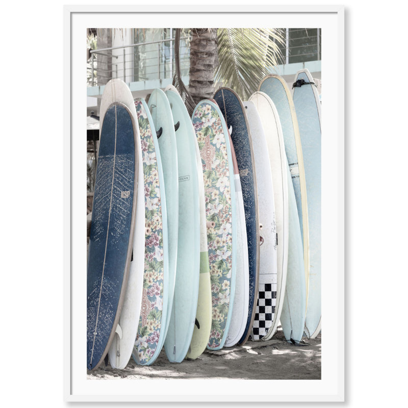 Mexico Boards Print by Carly Tabak, 31" W x 44" H, White Wood