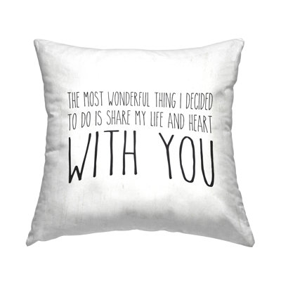 Polyester Throw Square Pillow Cover & Insert by Lettered and Lined