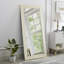 Miroir de plancher perlé, miroir mural pleine longueur pour vestiaire de chambre à coucher L 66 po x l 32 po-921685843