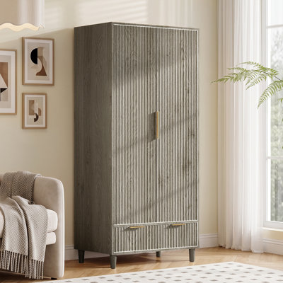 2-Door Manufactured Wood Armoire