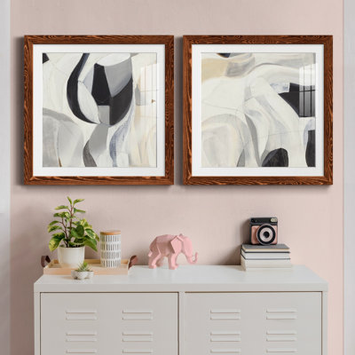 La recherche I - ensemble de 2 reproductions d'art sur papier encadré