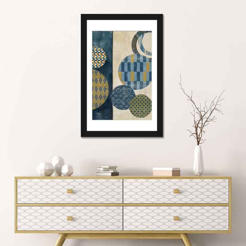« harmonie i », impression sur toile, H 24 po x l 16 po x P 1 po, Papier d'art encadré noir, Blanc