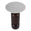 Wherry 17 in. W Round Marble and Wood Side Table