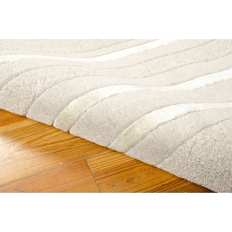 Sahara Striped Hand-Knotted Tangier Palm Indoor/Outdoor Area Rug, Rectangle 1'9" x 2'9"
