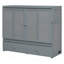 Full Size Murphy Bed With USB Port And A Large Drawer, Grey