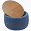 Repose-pieds rond avec rangement, fonction 2 en 1, table de bout et repose-pieds-355264707
