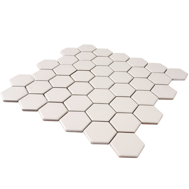 11.8"  X 12" Beveled Porcelain Mosaic Sheet Floor Use Tile