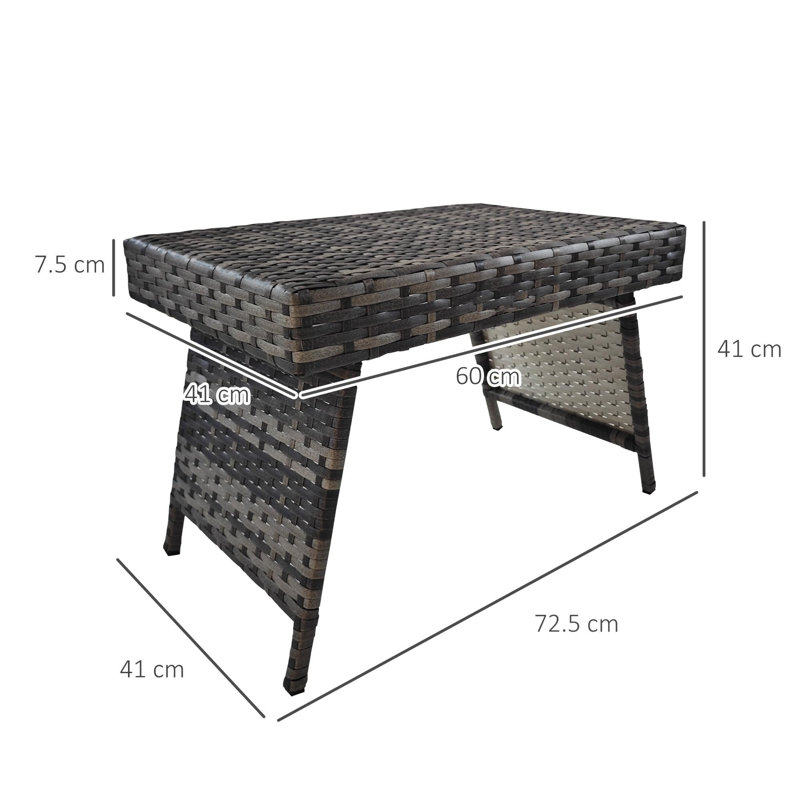 Rectangular 4 - Person 72.5Cm L Outdoor Chat Table