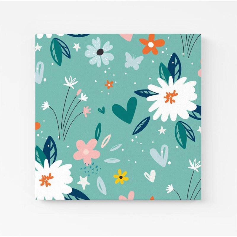 Garden Summer Flowers - Wrapped Canvas Print