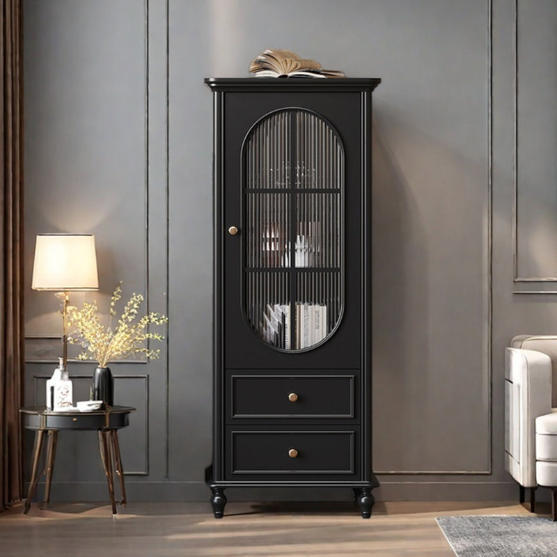 Modern multi-functional glass door sideboard