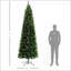 Arbre de Noël artificiel de 9 pi avec 1298 branches, ouverture automatique, base en acier, aiguilles de pin, vert