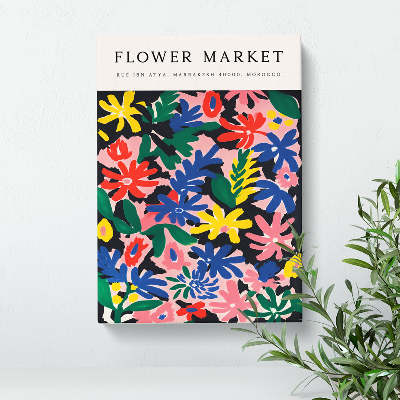 XMKTMKT-423 Marrakesh Flower Market Exhibition No.1 - Wrapped Canvas Print, 50cm H x 35cm W x 3cm D