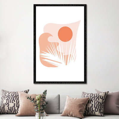 Peaceful Leaf 1 Piece Single Picture Frame and Floater Frame Wall Art on Canvas
