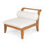 Ensemble de conversation modulaire de jardin en bois d'acacia 6 pièces en forme de L