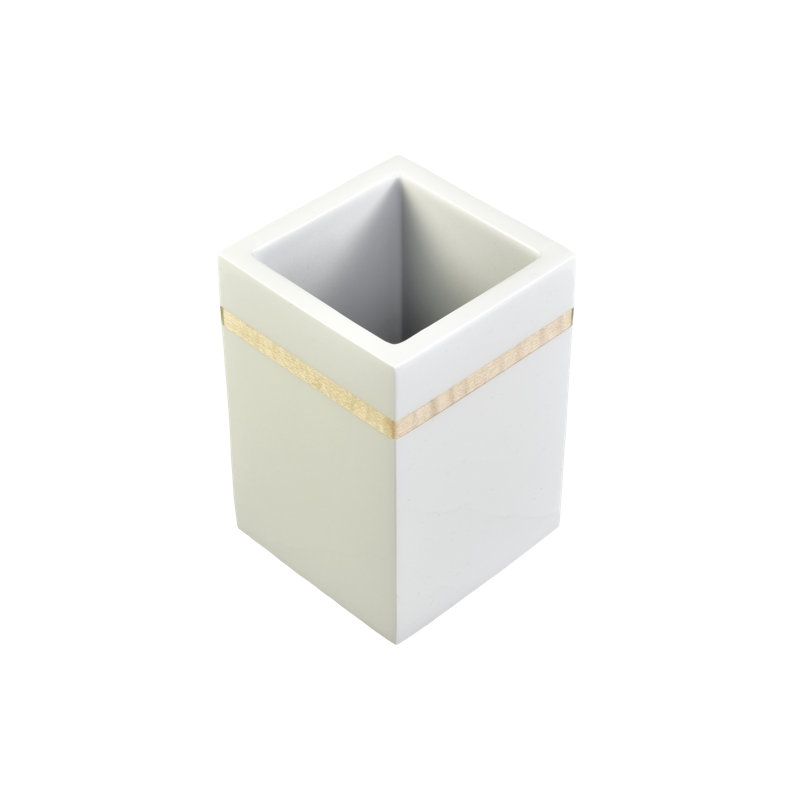 Porte-brosse à dents, Blanc / argent