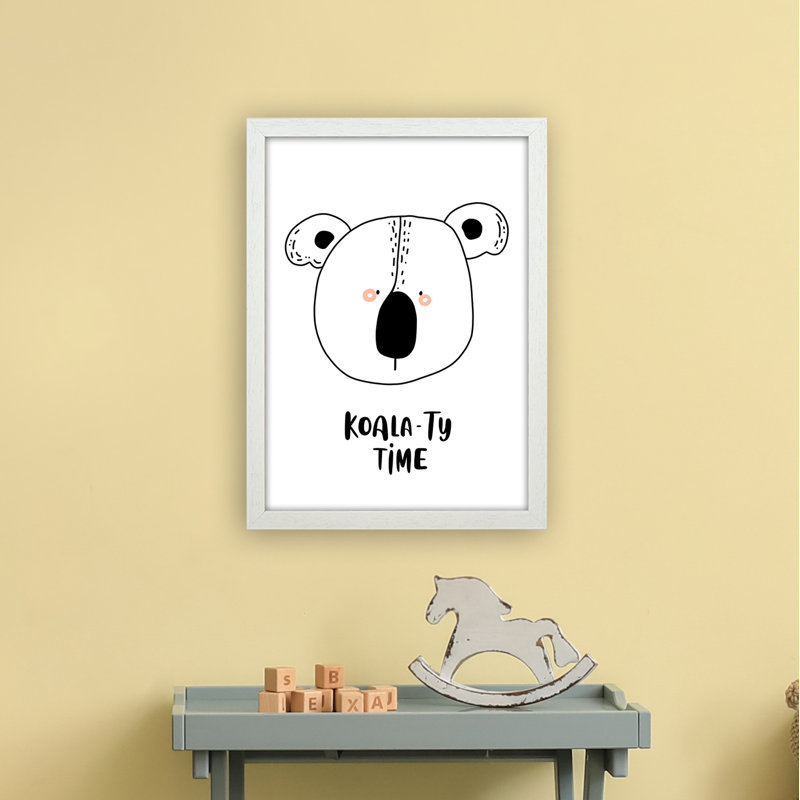 Koala by Miniofmine - Print, 46cm H x 34cm W x 3cm D, Brown Framed