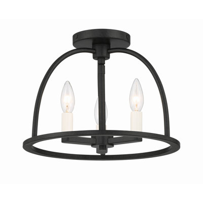 Plafonnier noir 3 lumières Divina Aleena