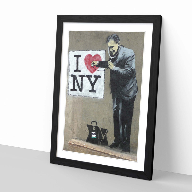 Banksy - Single Picture Frame Print, Black