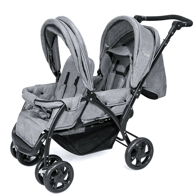 Costway 2 In 1 Foldable Baby Stroller | Adjustable Backrest, Canopy &  Handles | Non-Toxic, Breathable Material | 0-36 Months