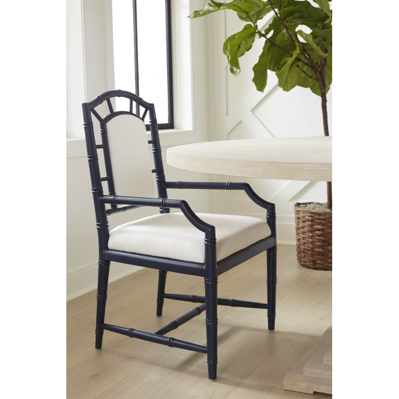 Delia Upholstered Arm Chair, Midnight Blue
