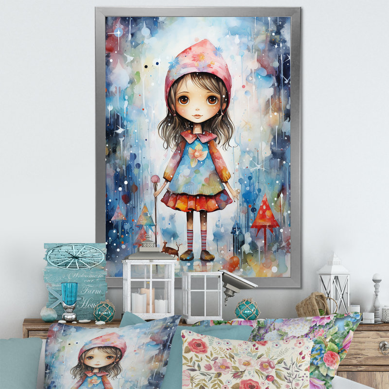 Mignon décorations de Noël pour enfants IV - Art mural, Encadrement doré, H 32 po x l 16 po x P 1 po