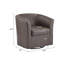 Fauteuil demi-tonneau pivotant en similicuir-1417145905