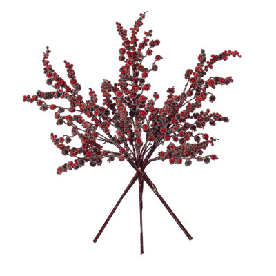 Vickerman 24" Winter Icy Berry Spray Berry Faux Floral Arrangement