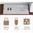 Farmhouse Vanity Desk With Sliding Mirror,Lights And Charging Station,Makeup Table Desk With Dimmable Led Light,Vanity Makeup Table With Sponge Soft Stool,White+Brown Finish