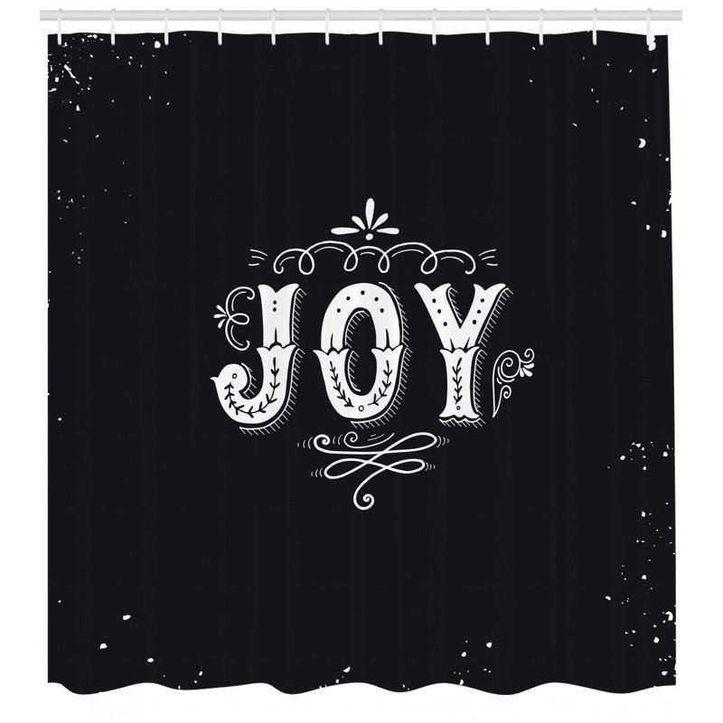 Ensemble de rideau de douche joy et crochets, H 75 po x l 69 po