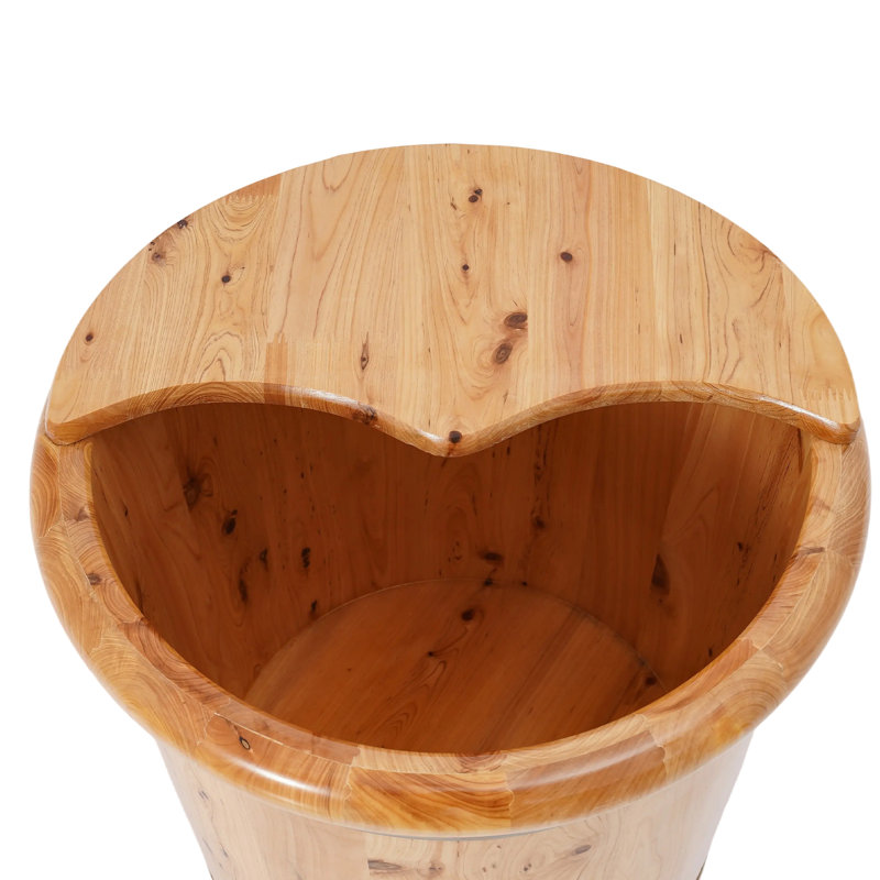 Footbath Bucket Footbath Barrel Wooden Footbath Bucket With Lid And Stool For Relieve Fatigue, Improve Sleep