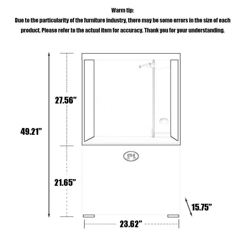 Aquarium en verre transparent avec bouchons multifonctionnels, 27,74 gallons (H 49,21 po x l 23,62 po x P 15,75 p, Noir