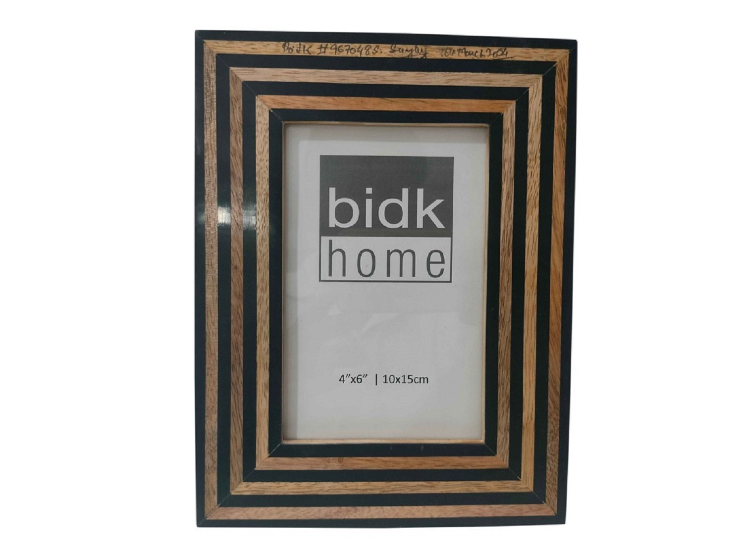 White & Brown Resin Tiles Picture Frame, Black/Brown, 4" W x 6" H